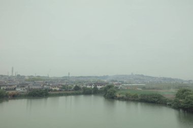 Japonya tramvay pencereden görüntüleme