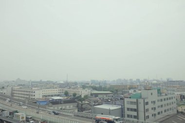 Japonya tramvay pencereden görüntüleme