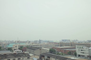 Japonya tramvay pencereden görüntüleme