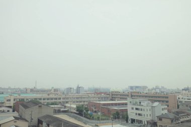 Japonya tramvay pencereden görüntüleme