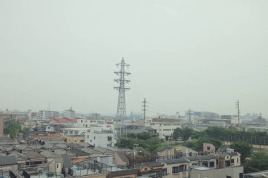 Japonya tramvay pencereden görüntüleme