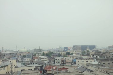 Japonya tramvay pencereden görüntüleme