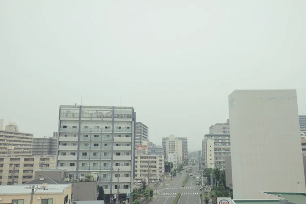 Blick Durch Das Straßenbahnfenster Des Japans — Stockfoto