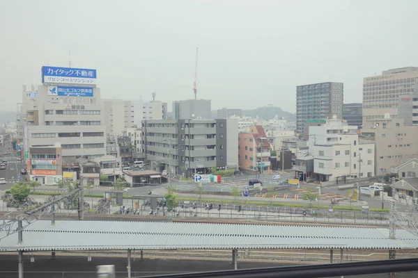 Вид Через Трамвайное Окно Японии — стоковое фото