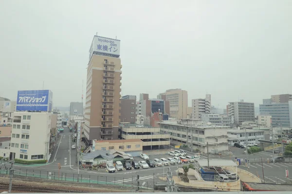 Japonya tramvay pencereden görüntüleme