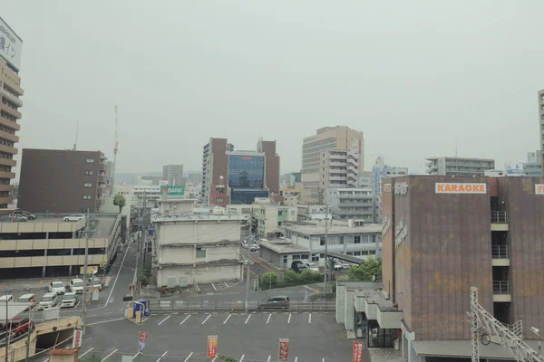 Japonya tramvay pencereden görüntüleme