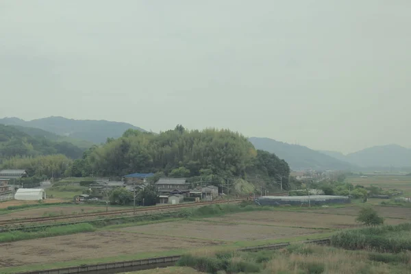 Vista Través Ventana Del Tranvía Del Japón —  Fotos de Stock