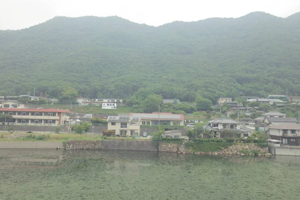 Vista Través Ventana Del Tranvía Del Japón — Foto de Stock