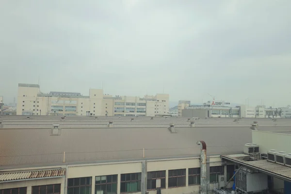 Blick Durch Das Straßenbahnfenster Des Japans — Stockfoto