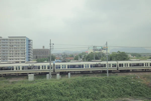 Vista Attraverso Finestra Del Tram Del Giappone — Foto Stock