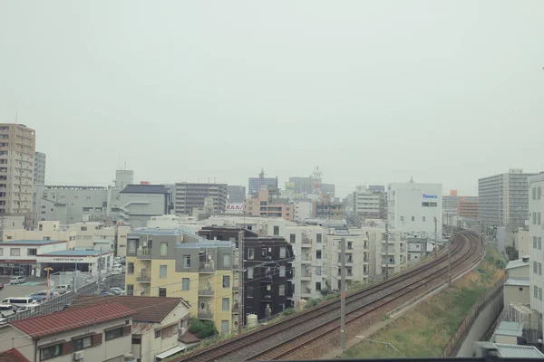 Japonya tramvay pencereden görüntüleme