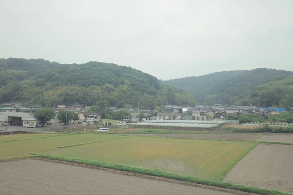 Widok Przez Okno Tramwaj Japonii — Zdjęcie stockowe