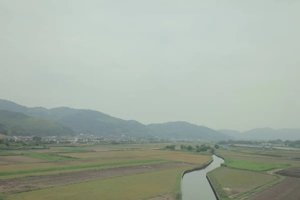 Vue Par Fenêtre Tram Japon — Photo