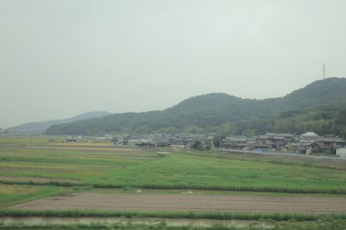 Japonya tramvay pencereden görüntüleme