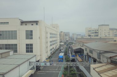 Japonya tramvay pencereden görüntüleme