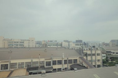 Japonya tramvay pencereden görüntüleme