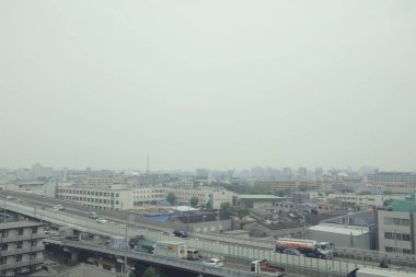 Japonya tramvay pencereden görüntüleme