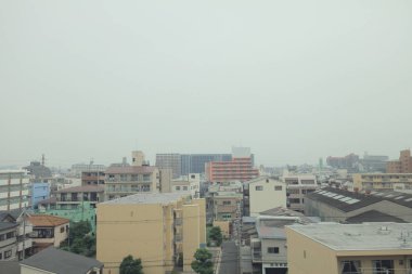 Japonya tramvay pencereden görüntüleme