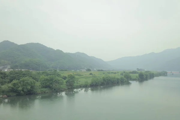 Vue Par Fenêtre Tram Japon — Photo