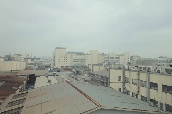 Vista Través Ventana Del Tranvía Del Japón — Foto de Stock