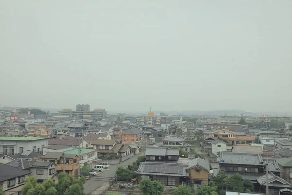 Blick Durch Das Straßenbahnfenster Des Japas — Stockfoto