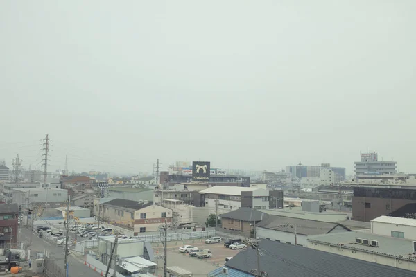 Blick Durch Das Straßenbahnfenster Des Japans — Stockfoto