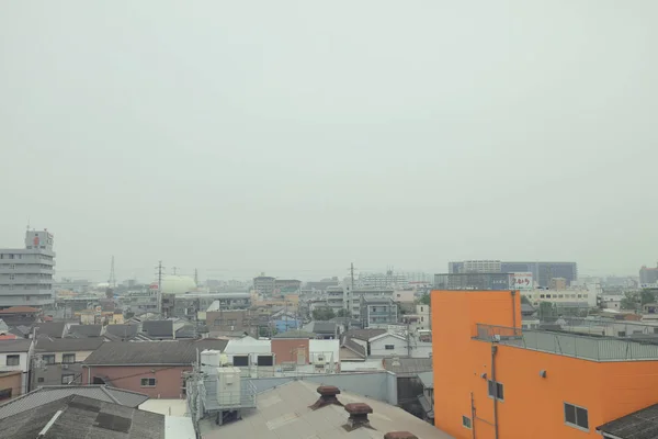 Blick Durch Das Straßenbahnfenster Des Japans — Stockfoto