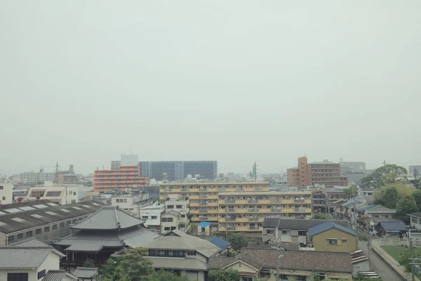 Blick Durch Das Straßenbahnfenster Des Japans — Stockfoto