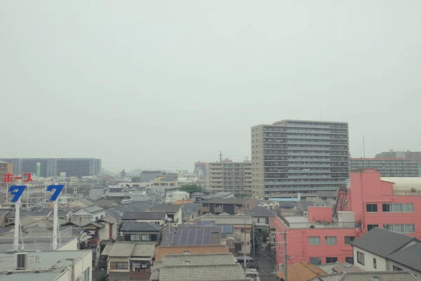 Japonya Tramvay Pencereden Görüntüleme — Stok fotoğraf