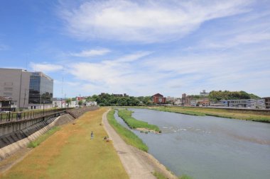Tsuyama Okayama Japonya Yoshii'yi nehirde