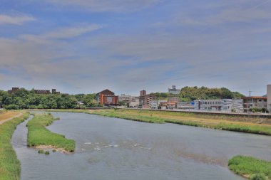 Tsuyama Okayama Japonya Yoshii'yi nehirde