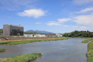 Tsuyama Okayama Japonya Yoshii'yi nehirde
