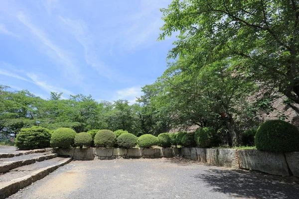 Tsuyama görünümü kale ve Japonya yaz saati