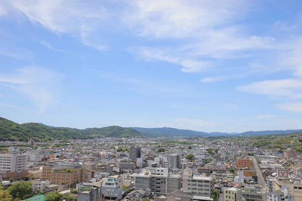 Tsuyama Vista Castello Estate Giappone — Foto Stock