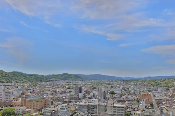 Tsuyama Vista Castello Estate Giappone — Foto Stock