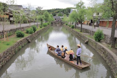 Kurashiki Nehri boyunca tarihsel bir seyir