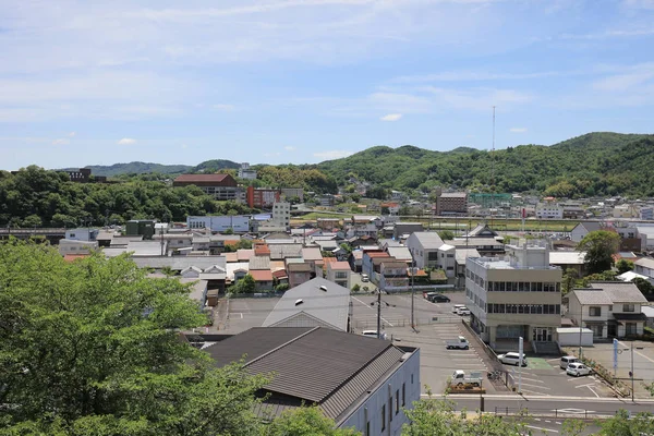 Tsuyama Kasteel Van Weergave Zomer Tijd Japan — Stockfoto