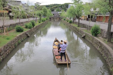 Kurashiki Nehri boyunca tarihsel bir seyir