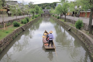Kurashiki Nehri boyunca tarihsel bir seyir