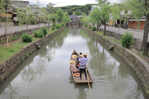 Una Crociera Storica Lungo Fiume Kurashiki — Foto Stock