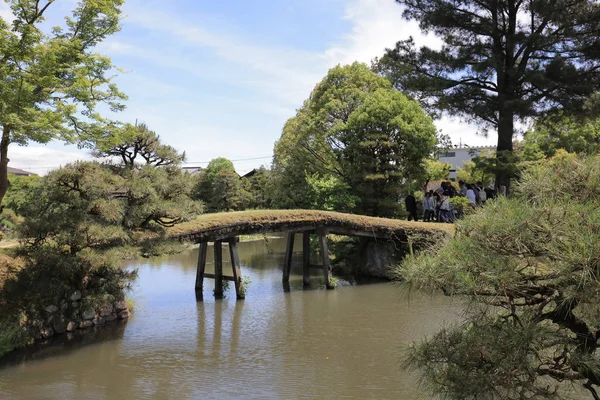 Ein Blick Auf Den Japanischen Landschaftsgarten Bei Shuraku — Stockfoto