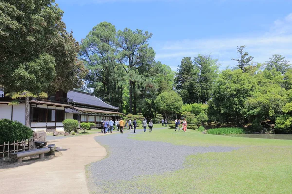 Une Vue Jardin Paysager Japonais Shuraku — Photo