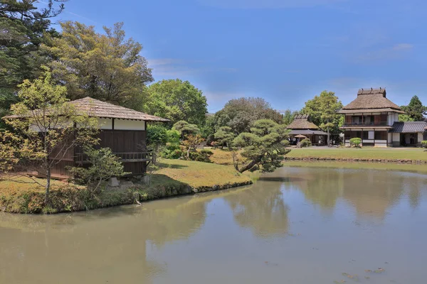 Pohled Zahrady Japonské Krajiny Shuraku — Stock fotografie