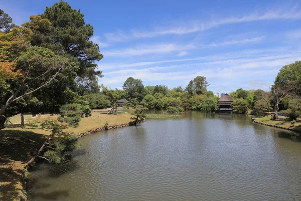 Pohled Zahrady Japonské Krajiny Shuraku — Stock fotografie