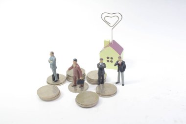 ayakta ve para düşünme iş adamı