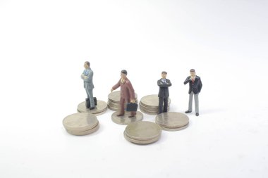 ayakta ve para düşünme iş adamı