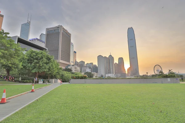 Tamar Park Vista Del Centro Hong Kong — Foto Stock