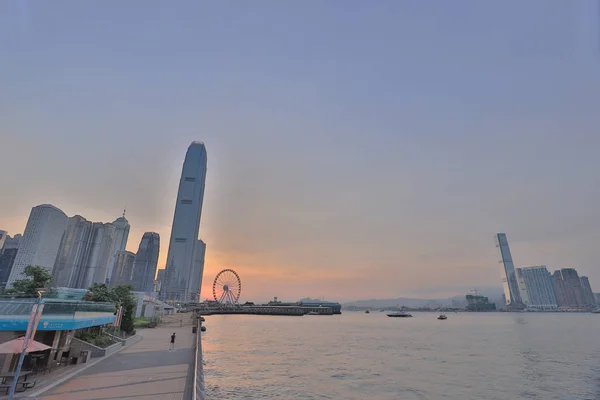 View Hong Kong Harbour Sunset Time — Stock Photo, Image