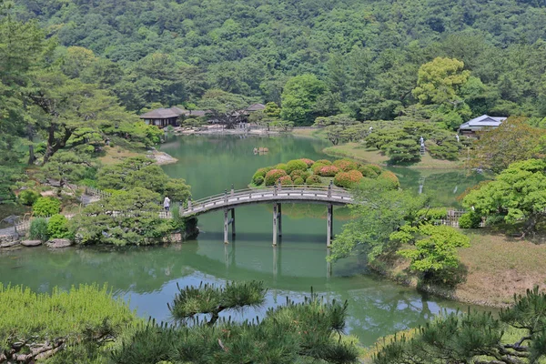 Een Ritsurin Tuin Kagawa Prefectuur Japan — Stockfoto