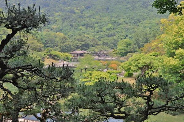 Een Ritsurin Tuin Kagawa Prefectuur Japan — Stockfoto